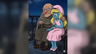 romantic evening with smurfette and grandpa