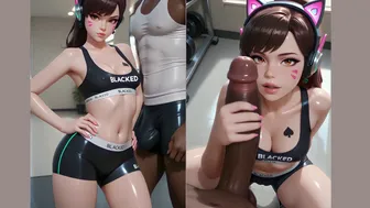 D.Va is Blacked![BlackedAIBabes]