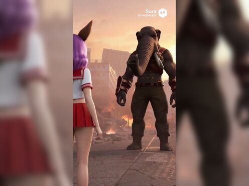 Elephant Villian Absorbs Girls