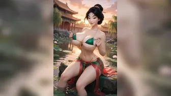 Mulan with gigantic breasts,