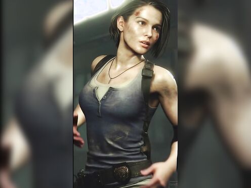 Fake Jill Valentine from Resident Evil Tit Drop AI