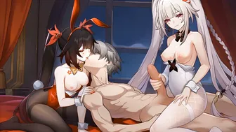 Sparkle and Sparxie bunnysuit sex.