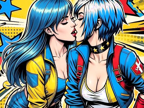 Lucile & Neon-Girl make out again