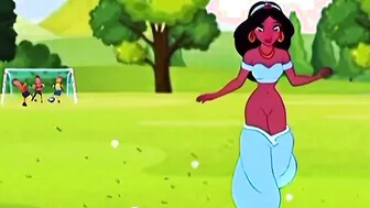 Princess Jasmine’s pants fall down
