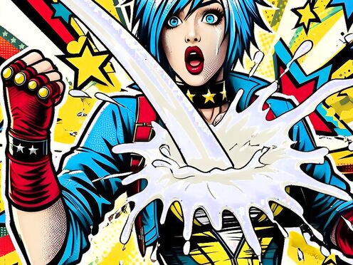 milky surprise for Neon-Girl