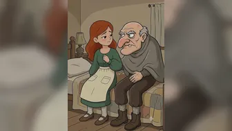 young maid with grandpa