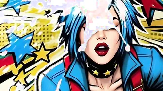 a huge cumshot surprise for Neon-Girl