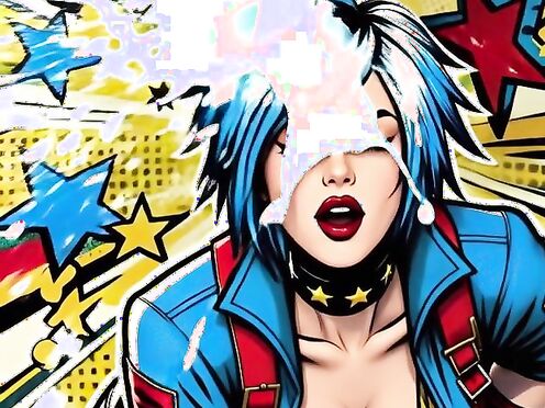 a huge cumshot surprise for Neon-Girl
