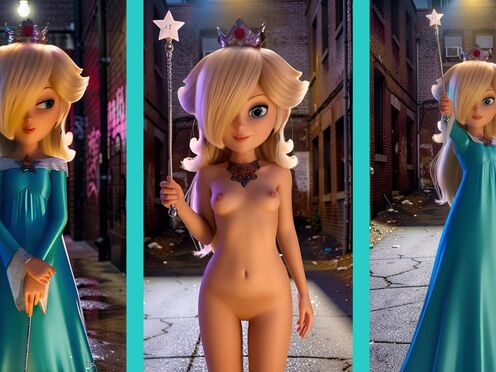 Princess Rosalina Striptease & Cum Shower