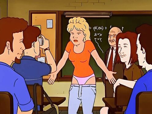 Luanne Platter’s pants fall down