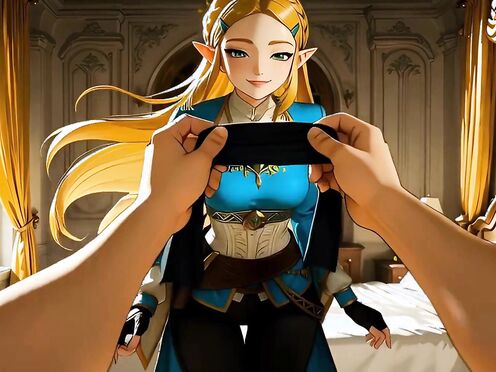 the legend of zelda-princess Zelda surpise![ShortLoveAI]