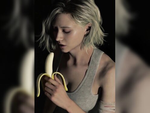 grace ashcroft sucking and licking on a banana (extended cut)