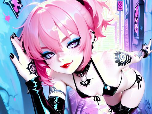 Goth punk emo girl orgy Part 1