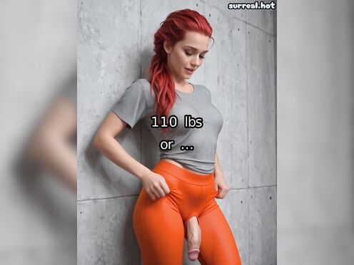 Lewd before and after gym transformation - pony tail readhead futa