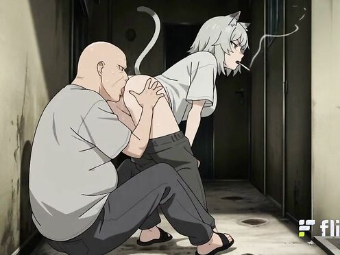 Chainsmoker cat (funny)