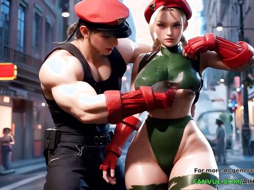 Street Fighter Cammy: Torn Shirt, Handjob & Wild Gym Ride | Uncensored AI Hentai