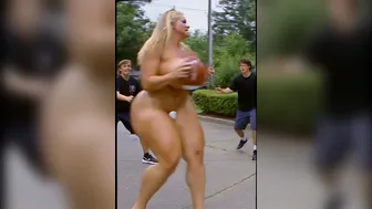 Mom playing with neighbourhood kids