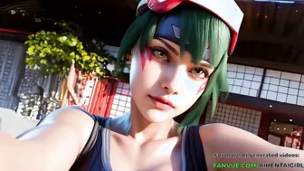 Overwatch Kiriko Cosplay: Shrine Selfie, POV Missionary | Uncensored AI Hentai