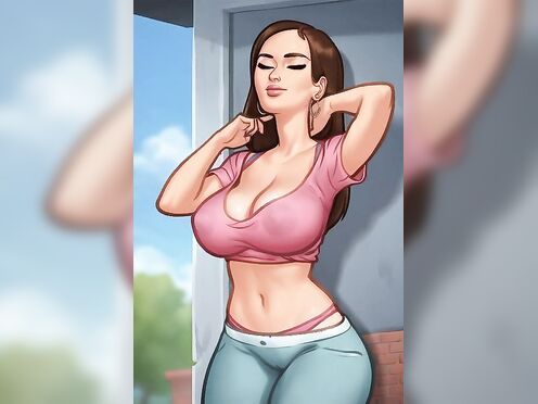 Anime babe shakes her hips