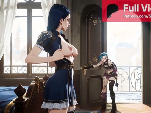 Jinx and Caitlyn play a naughty game
