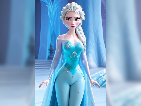 Elsa changes her clothes