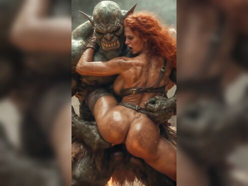 Orc vs warrior woman