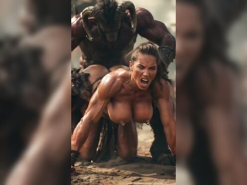 Beast man vs warrior woman