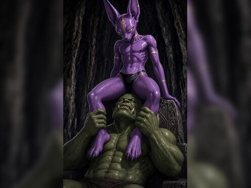 Beerus and Orc Rimjob through a Black Thong