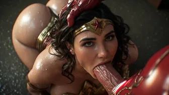 Wonder woman gagged by iron man
