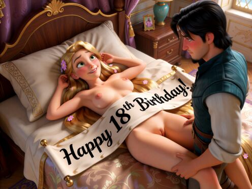 Rapunzel turns 18 and loses her virginity