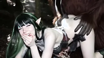 Goth elf getting pounded by Sasquatch - gothAImuses