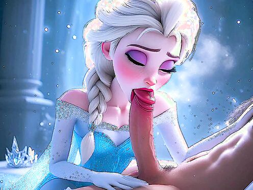 Frozen Queen Elsa Blowjob
