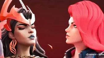 Marvel Rivals - Scarlet Witch and Black Widow Lesbian Kissing