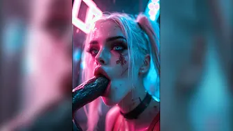 Harley Quinn blowjob Cyberpunk