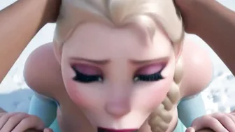 Elsa sucks cock