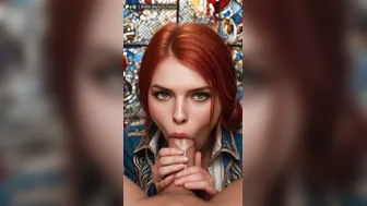 Triss Merigold Blowjob and Oral Creampie [witchesai]