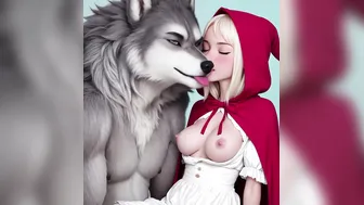 Little red riding hood meets the wolf
