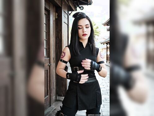 June Flashing her tits in public