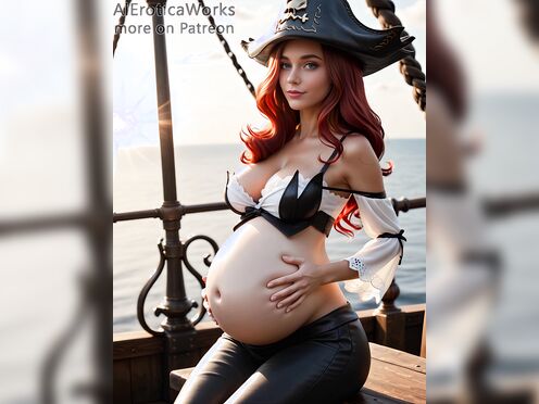 Pregnant Miss Fortune Touches her belly (League Of Legends)