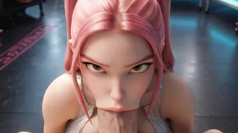 Mira Deepthroating a Horny Futa's Cock