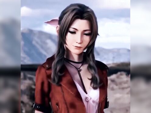 Aerith dirty talk, playing with tits and HJ