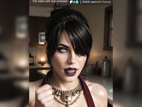 Morrigan Handjob Gesture + BJ (cut) [witchesai]