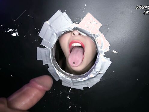 Night club gloryhole show