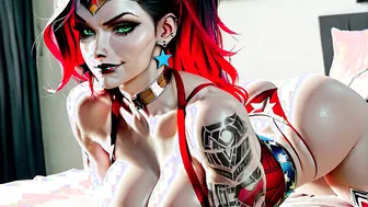 Rose in Wonder Woman cosplay