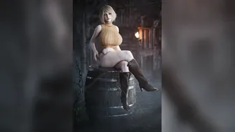 Ashley takes off her shirt (Futa)