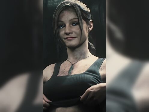 Claire Redfield from Resident Evil Shows Her Boobs AI
