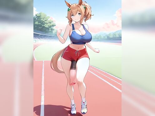 Umamusume at the track
