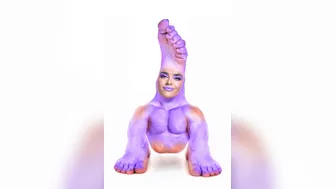 Gender Bent Fem Purple Humanoid Footling