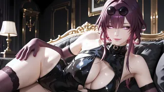 Goddess Kafka in skin-tight leather