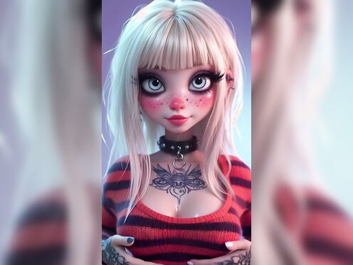 Cute Blonde Girl Showing Her Boobs AI
